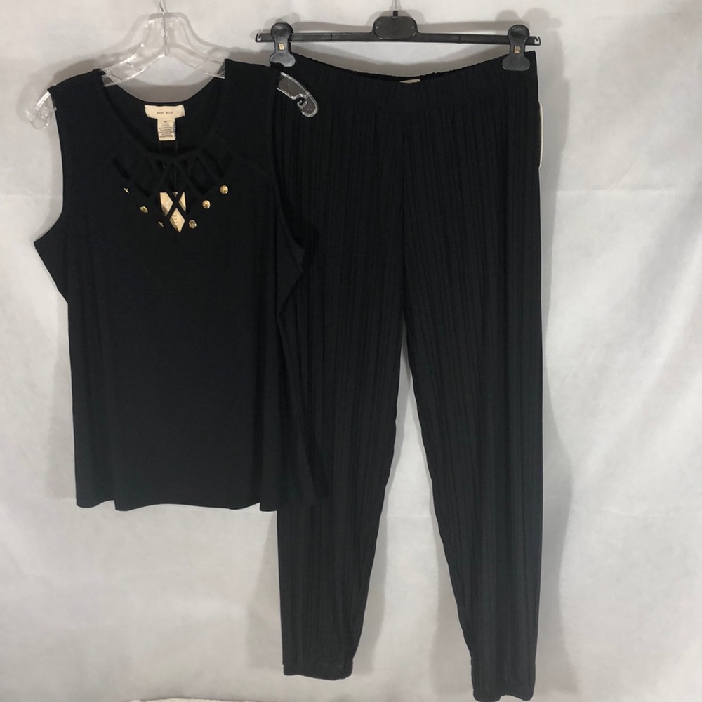 SOLD .NWT= TankTop & Pants, Size XL , Black color. - Picture 2 of 8